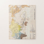 Ethnografische kaart van de wereld legpuzzel (Verticaal)