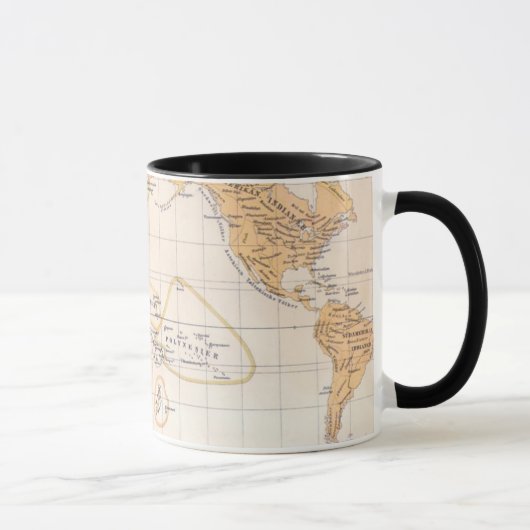 Ethnografische kaart van de wereld mok (Rechts)