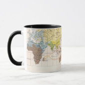 Ethnografische kaart van de wereld mok (Links)