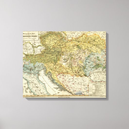 Ethnografische kaart van Europa Canvas Afdruk (Voorkant)