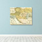 Ethnografische kaart van Europa Canvas Afdruk (Insitu (Houten vloer))