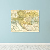 Ethnografische kaart van Europa Canvas Afdruk (Insitu (Houten vloer))