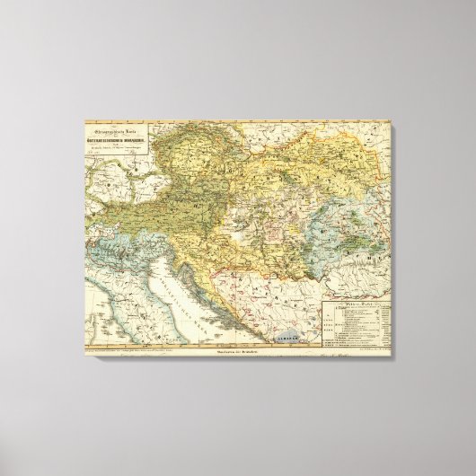 Ethnografische kaart van Europa Canvas Afdruk (Voorkant)