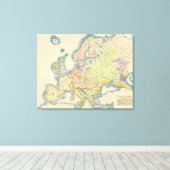 Ethnografische kaart van Europa Canvas Afdruk (Insitu (Houten vloer))