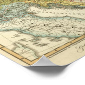 Ethnografische kaart van Europa Poster (Hoek)