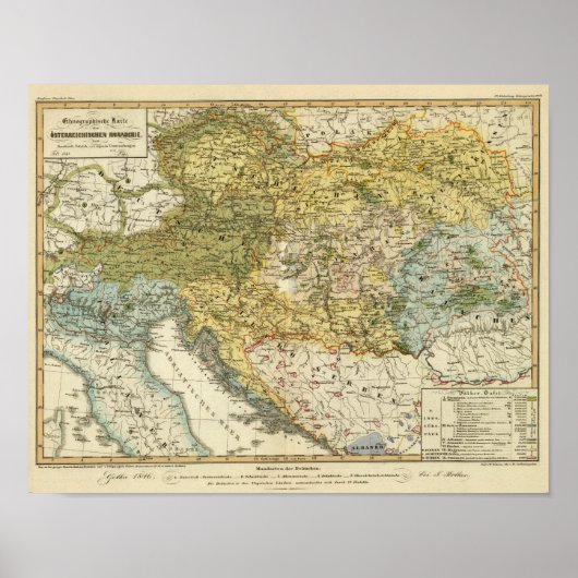 Ethnografische kaart van Europa Poster (Voorkant)