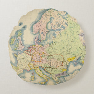 Ethnografische kaart van Europa Rond Kussen