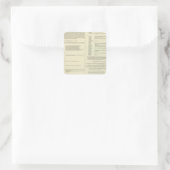 Ethnografische kaart van Groot-Brittannië en Ierla Vierkante Sticker (Tas)