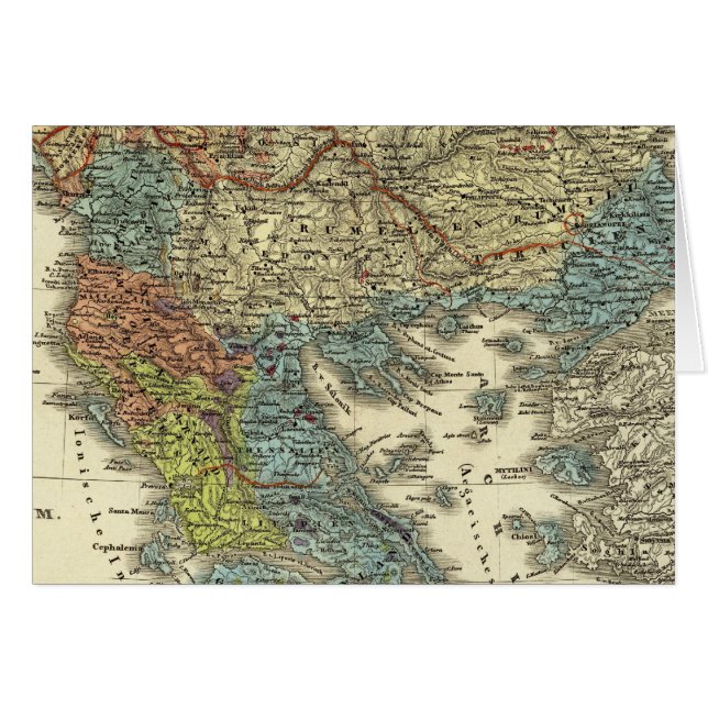 Ethnografische kaart van het Ottomaanse Rijk (Voorkant Horizontaal)