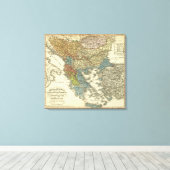 Ethnografische kaart van het Ottomaanse Rijk Canvas Afdruk (Insitu (Houten vloer))