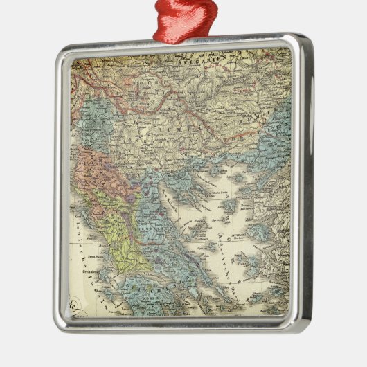 Ethnografische kaart van het Ottomaanse Rijk Metalen Ornament (Links)