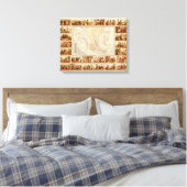 Ethnografische kaart van Mexico Canvas Afdruk (Insitu (Slaapkamer))
