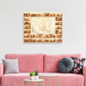 Ethnografische kaart van Mexico Canvas Afdruk (Insitu (Woonkamer))