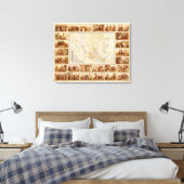 Ethnografische kaart van Mexico Canvas Afdruk (Insitu (Slaapkamer))