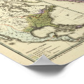 Ethnografische kaart van Noord-Amerika Poster (Hoek)