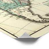 Ethnografische kaart van Zuid-Amerika Poster (Hoek)