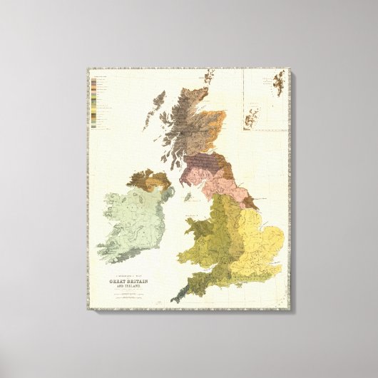 Ethnographic, Gt Brit, Ierland Canvas Afdruk (Voorkant)
