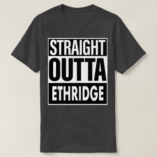 Ethridge Naam Recht uit Ethridge T-shirt (Design voorkant)