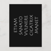 Etiam sanato vulnere cicatrix manet briefkaart (Voorkant)