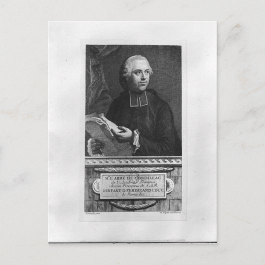 Etienne Bonnot de Condillac Briefkaart (Voorkant)