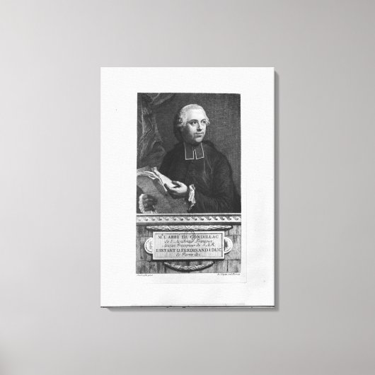 Etienne Bonnot de Condillac Canvas Afdruk (Voorkant)