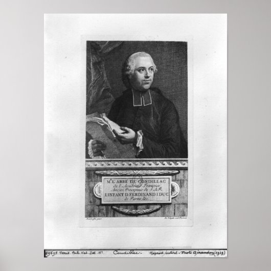 Etienne Bonnot de Condillac Poster (Voorkant)