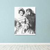 Etienne Lousteau spreekt met een actrice Canvas Afdruk (Insitu (Houten vloer))