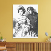 Etienne Lousteau spreekt met een actrice Canvas Afdruk (Insitu (Woonkamer))