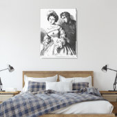 Etienne Lousteau spreekt met een actrice Canvas Afdruk (Insitu (Slaapkamer))