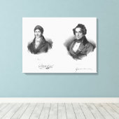 Etienne Mehul en Giacomo Meyerbeer Canvas Afdruk (Insitu (Houten vloer))