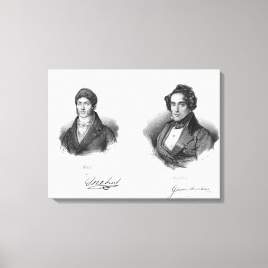 Etienne Mehul en Giacomo Meyerbeer Canvas Afdruk (Voorkant)