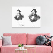 Etienne Mehul en Giacomo Meyerbeer Canvas Afdruk (Insitu (Woonkamer))