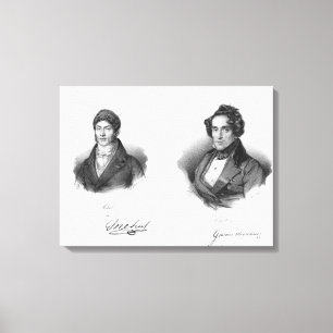 Etienne Mehul en Giacomo Meyerbeer Canvas Afdruk