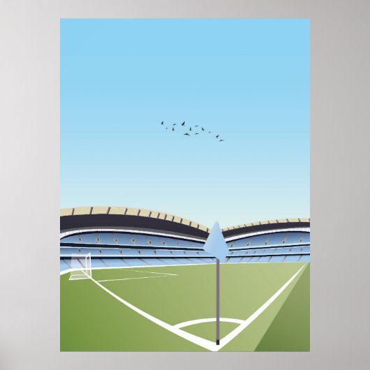 Etihad Stadion Illustratie Ontwerp Poster (Voorkant)