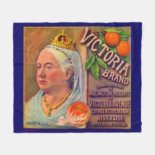 Etiket 1930-vruchten Victoria-sinaasappels Fleece Deken (Voorkant (Horizontaal))