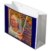 Etiket 1930-vruchten Victoria-sinaasappels Groot Cadeauzakje (Voorkant Gekanteld)