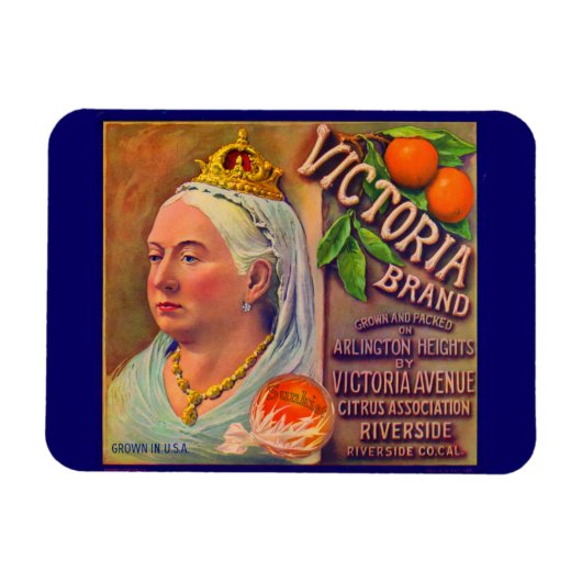Etiket 1930-vruchten Victoria-sinaasappels Magneet (Horizontaal)