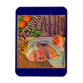 Etiket 1930-vruchten Victoria-sinaasappels Magneet (Verticaal)