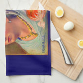 Etiket 1930-vruchten Victoria-sinaasappels Theedoek (Quarter Fold)