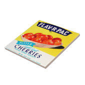 Etiket 1930s van geperste kersen, van Flav-R-Pac Tegeltje (Zijkant)