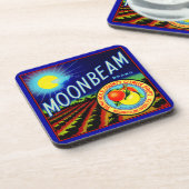 Etiket 1940 op fruitkratten Moonbeam citrus Bier Onderzetter (Linkerzijde)