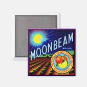 Etiket 1940 op fruitkratten Moonbeam citrus Magneet (Voorkant / Achterkant)