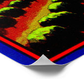 Etiket 1940 op fruitkratten Moonbeam citrus Poster (Hoek)