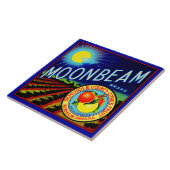 Etiket 1940 op fruitkratten Moonbeam citrus Tegeltje (Zijkant)