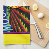 Etiket 1940 op fruitkratten Moonbeam citrus Theedoek (Quarter Fold)