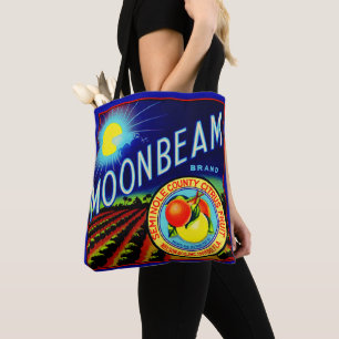 Etiket 1940 op fruitkratten Moonbeam citrus Tote Bag