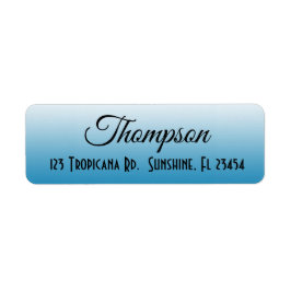 Etiket aangepast blauw retouradres