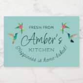 Etiket aangepast Hummingbird Food Label (Enkel label)