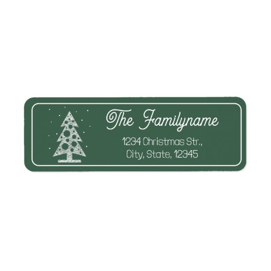 Etiket aangepast kerstretouradres (Voorkant)