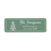 Etiket aangepast kerstretouradres (Voorkant)